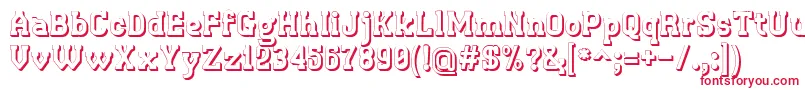 Retrotown3D Font – Red Fonts on White Background