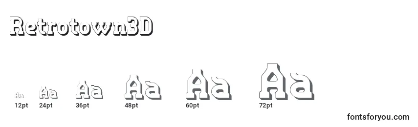 Retrotown3D Font Sizes