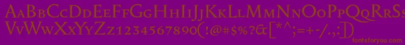 Serapioniisc Font – Brown Fonts on Purple Background