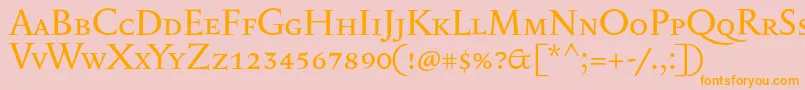 Serapioniisc Font – Orange Fonts on Pink Background