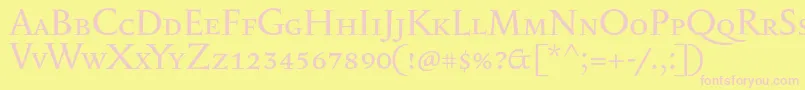 Serapioniisc Font – Pink Fonts on Yellow Background