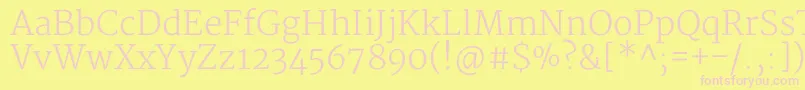 MerriweatherLight Font – Pink Fonts on Yellow Background