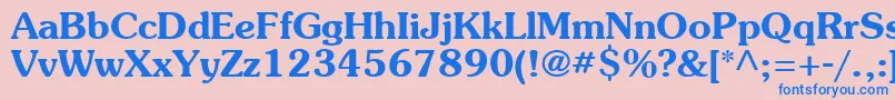 AgsouvenircyrBold Font – Blue Fonts on Pink Background