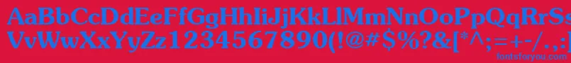 AgsouvenircyrBold Font – Blue Fonts on Red Background