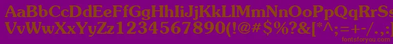 AgsouvenircyrBold Font – Brown Fonts on Purple Background