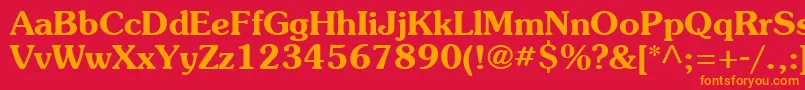 AgsouvenircyrBold Font – Orange Fonts on Red Background