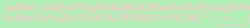 AgsouvenircyrBold Font – Pink Fonts on Green Background