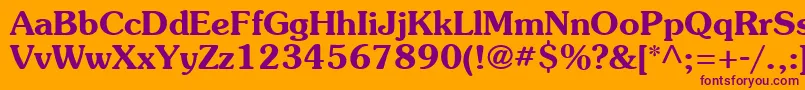 AgsouvenircyrBold Font – Purple Fonts on Orange Background