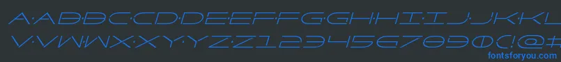 Factorcondital Font – Blue Fonts on Black Background