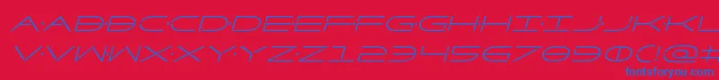 Factorcondital Font – Blue Fonts on Red Background