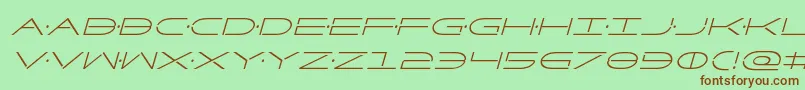 Factorcondital Font – Brown Fonts on Green Background