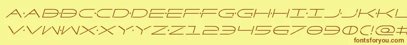 Factorcondital Font – Brown Fonts on Yellow Background