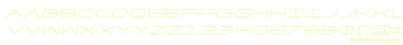 Factorcondital Font – Yellow Fonts on White Background