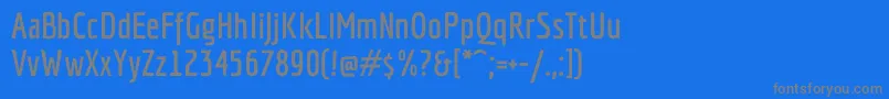 フォントEconomicaBold – 青い背景に灰色の文字