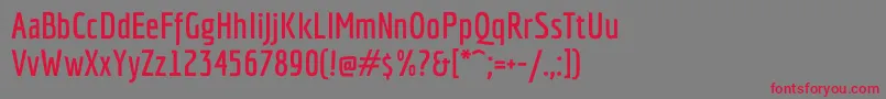 EconomicaBold Font – Red Fonts on Gray Background