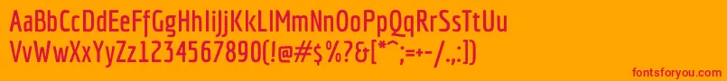 Шрифт EconomicaBold – красные шрифты на оранжевом фоне