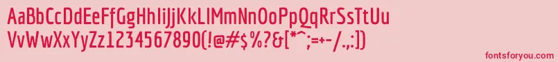 フォントEconomicaBold – ピンクの背景に赤い文字