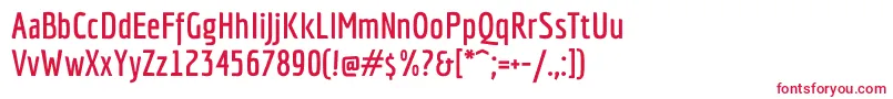 フォントEconomicaBold – 白い背景に赤い文字