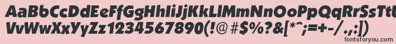 KoblenzserialHeavyItalic Font – Black Fonts on Pink Background