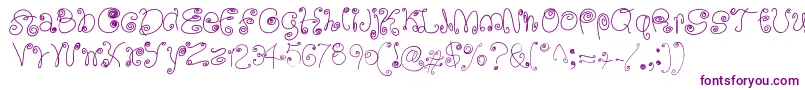 SquigglyLittleWiggly Font – Purple Fonts on White Background
