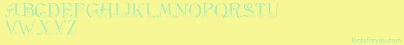 fuente LmsStalkingKitten – Fuentes Verdes Sobre Fondo Amarillo