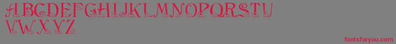 LmsStalkingKitten Font – Red Fonts on Gray Background