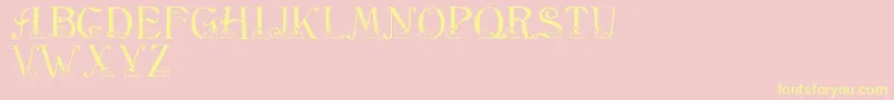 LmsStalkingKitten Font – Yellow Fonts on Pink Background