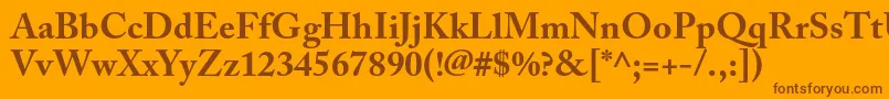 AcaslonproBold Font – Brown Fonts on Orange Background