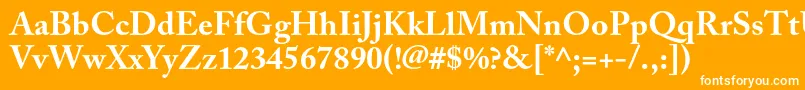 フォントAcaslonproBold – オレンジの背景に白い文字