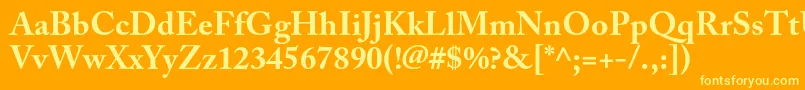 AcaslonproBold Font – Yellow Fonts on Orange Background