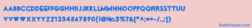 MotorOil Font – Blue Fonts on Pink Background