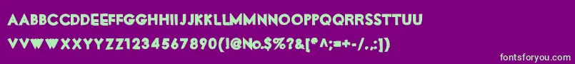 MotorOil Font – Green Fonts on Purple Background