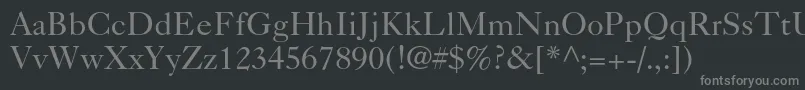 fuente Caslon540ltstdRoman – Fuentes Grises Sobre Fondo Negro