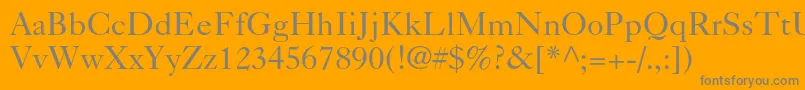 Saiba mais sobre a fonte Caslon540ltstdRoman Fonte Caslon540ltstdRoman – fontes cinzas em um fundo laranja