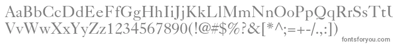 Caslon540ltstdRoman-fontti – harmaat kirjasimet valkoisella taustalla