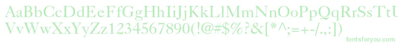 Czcionka Caslon540ltstdRoman – zielone czcionki