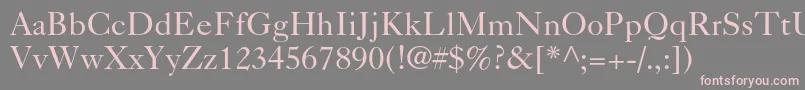Więcej informacji o czcionce Caslon540ltstdRoman Czcionka Caslon540ltstdRoman – różowe czcionki na szarym tle