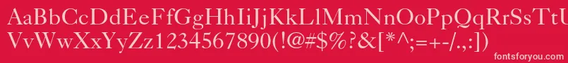 fuente Caslon540ltstdRoman – Fuentes Rosadas Sobre Fondo Rojo