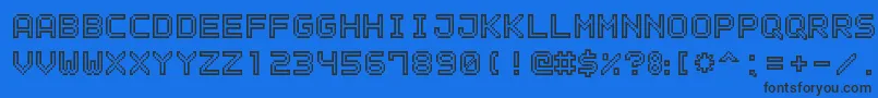 OutlinePixel7 Font – Black Fonts on Blue Background