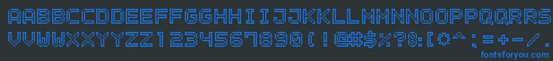 OutlinePixel7 Font – Blue Fonts on Black Background