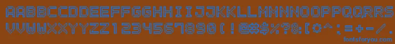 OutlinePixel7 Font – Blue Fonts on Brown Background