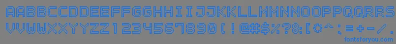 OutlinePixel7 Font – Blue Fonts on Gray Background