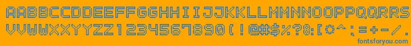 OutlinePixel7 Font – Blue Fonts on Orange Background