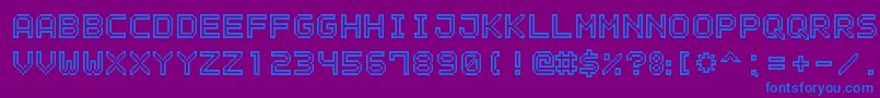 OutlinePixel7 Font – Blue Fonts on Purple Background