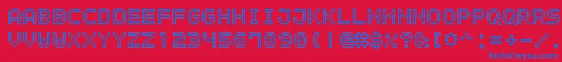 OutlinePixel7 Font – Blue Fonts on Red Background