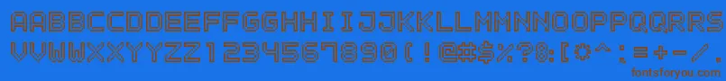 OutlinePixel7 Font – Brown Fonts on Blue Background