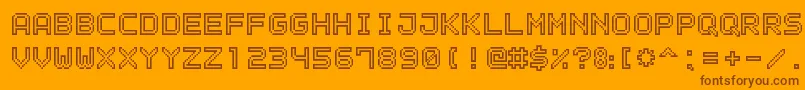 OutlinePixel7 Font – Brown Fonts on Orange Background
