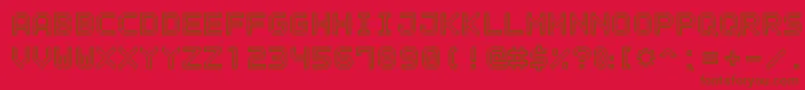 OutlinePixel7 Font – Brown Fonts on Red Background