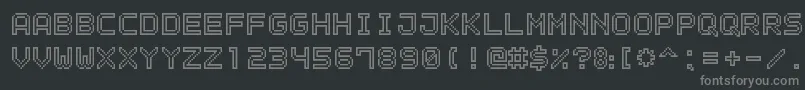 OutlinePixel7 Font – Gray Fonts on Black Background