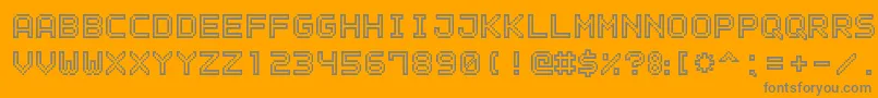 OutlinePixel7 Font – Gray Fonts on Orange Background